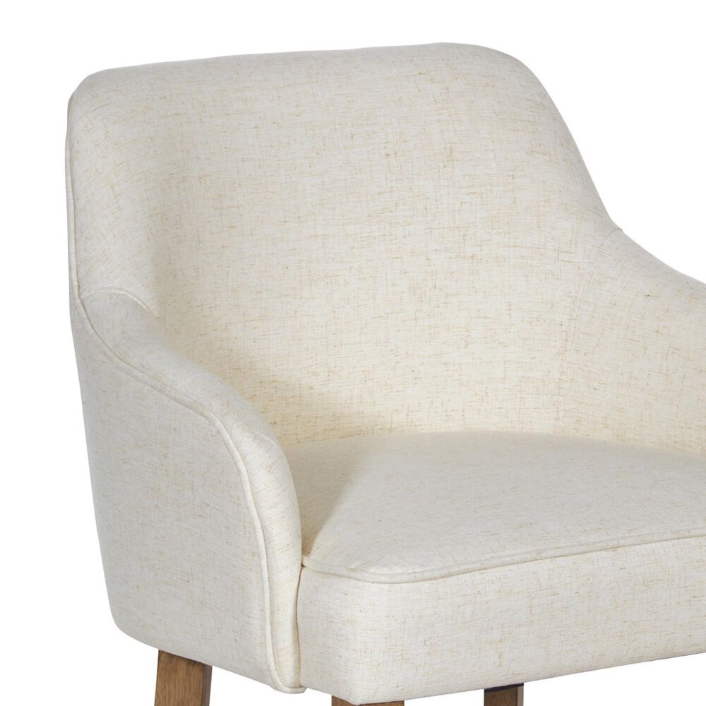 Valor Living Paloma 26" Counter Stool with Linen Upholstery in Medium Oak, , large