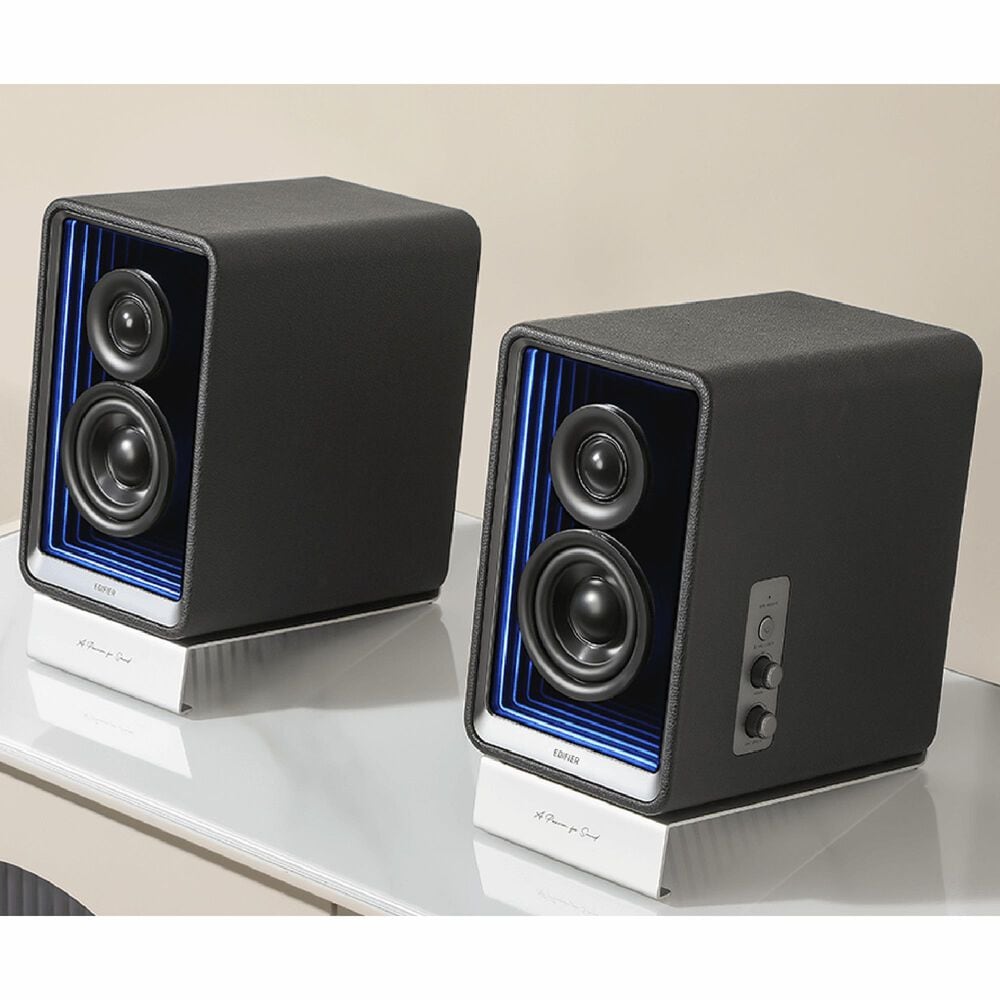 Edifier QR65 2.0 Hi-Res Audio Wireless Active Monitor Speakers Pair in Black, , large