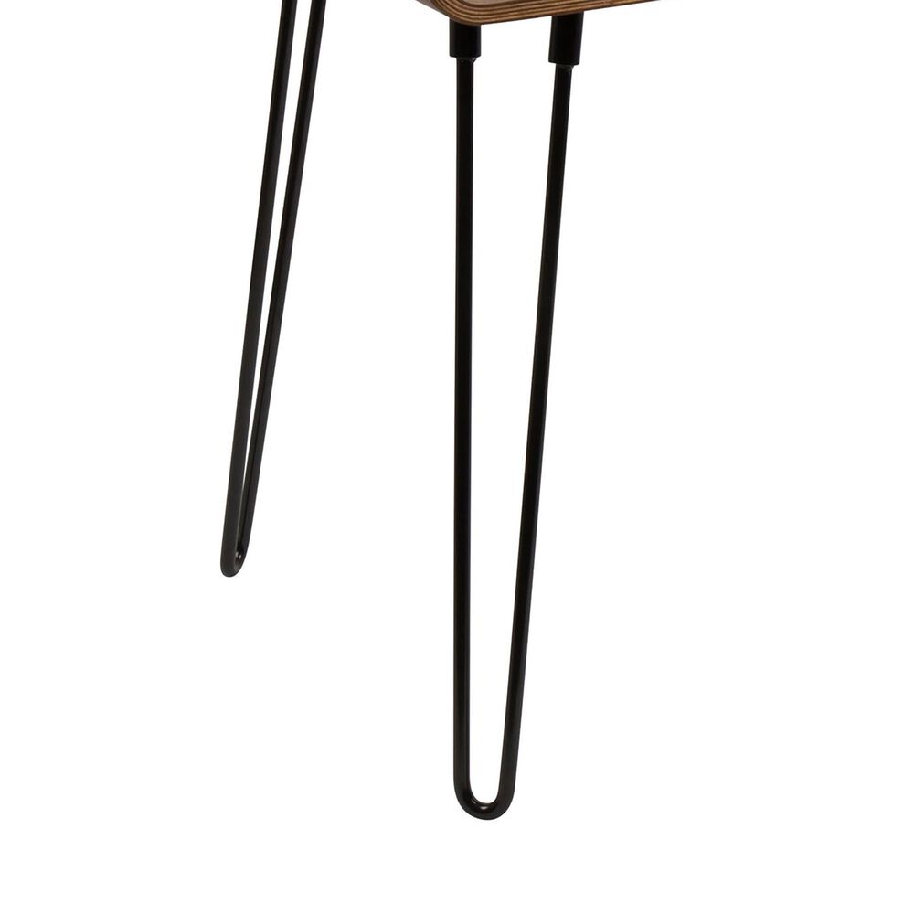 Lumisource Avery Writing Desk in Black, Walnut and Clear, , large