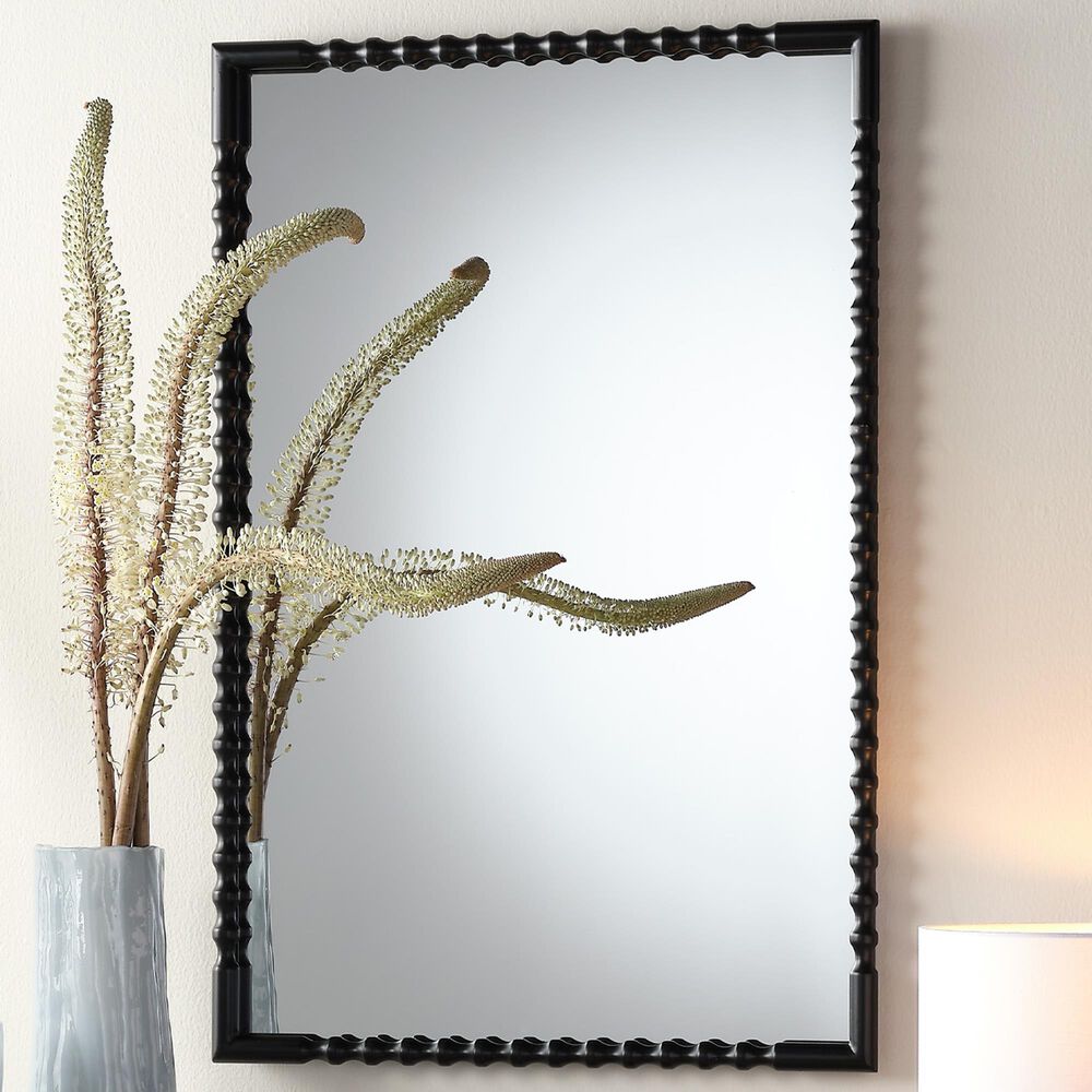 Splendor Living Montclair Rectangle Wall Mirror in Black, , large