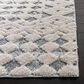 Safavieh Martha Stewart Lucia Shag MSR0737 4" x 6" White and Light Grey Area Rug, , large