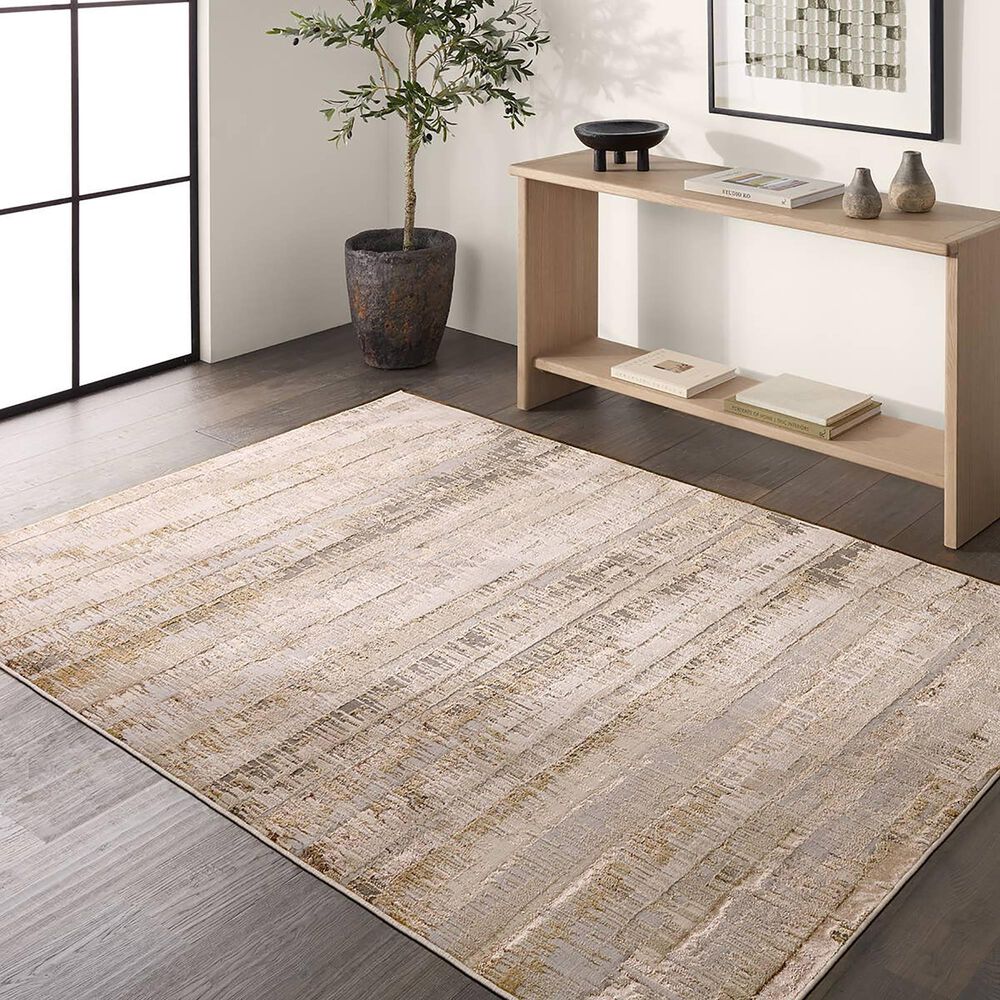 Jaipur Catalyst Elysia 7&#39;10&quot; x 10&#39;6&quot; Charcoal Gray, Coffee Liqueur, Candied Ginger, Silver Gray and Cobblestone Area Rug, , large