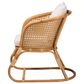 Baxton Studio Niko Patio Arm Chair with Light Honey Rattan in White, , large