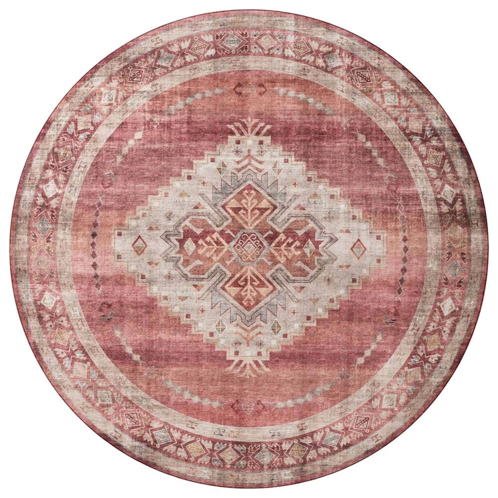 Loloi II Heidi 6" Round Sunset and Natural Area Rug, , large