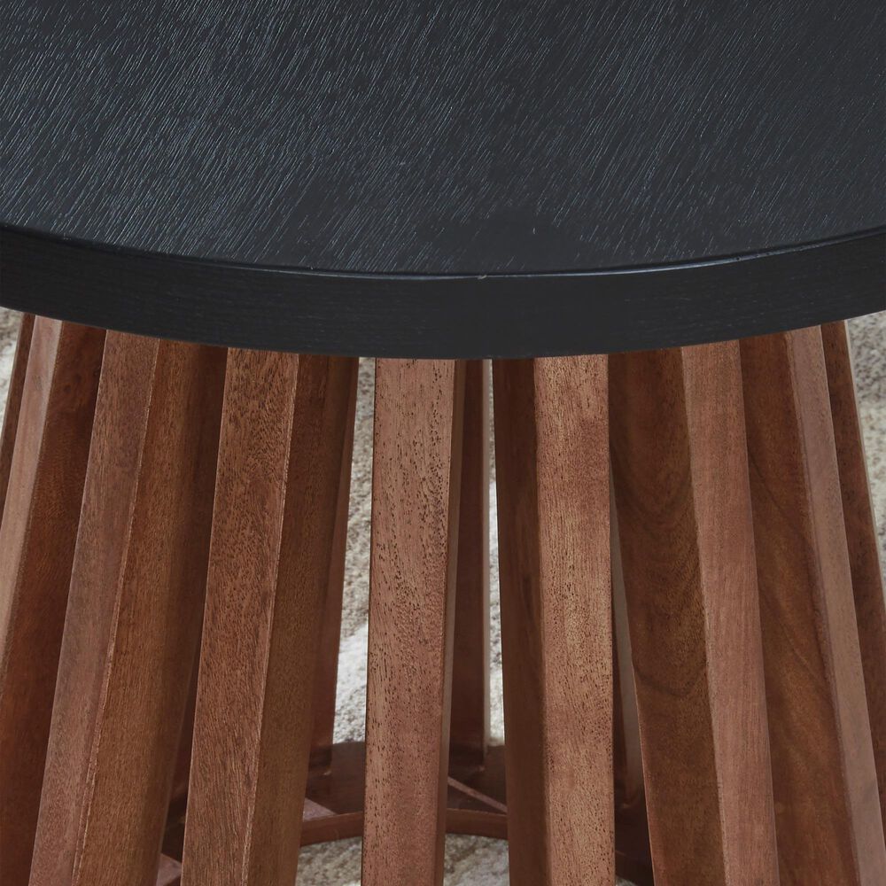 Ashley Kallari End Table in Warm Brown and Matte Black, , large