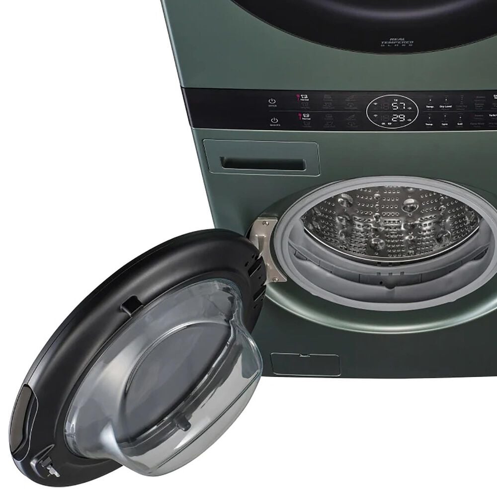 LG Single Unit Front Load WashTower with Center Control 4.5 Cu. Ft. Washer and 7.4 Cu. Ft. Electric Dryer in Nature Green, , large