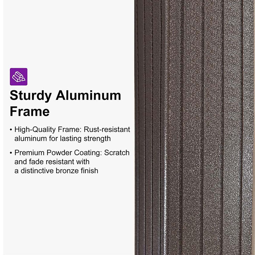 HOMLUX 12' x 16' Outdoor Hardtop Gazebo with Galvanized Steel Roof, Aluminum Frame, Curtains &amp; Netting in Brown, , large