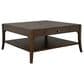 Flexsteel Sylvie Square Coffee Table in Chestnut, , large
