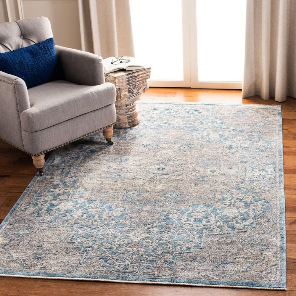 Safavieh Dream DRM412M 4&#39; x 6&#39; Blue and Grey Area Rug, , large