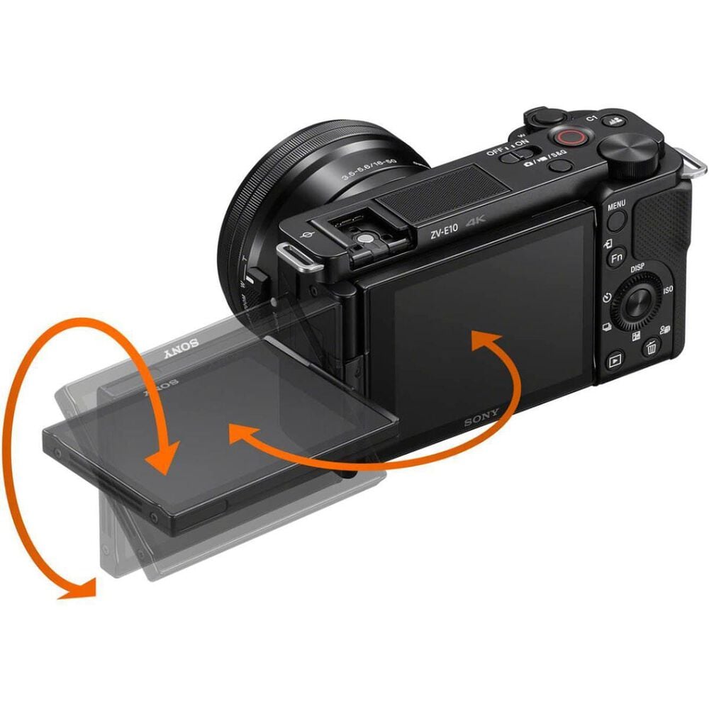 Sony Alpha ZV-E10 Camera with 16-50mm Lens in Black, , large
