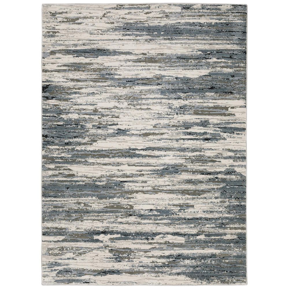 Oriental Weavers Caravan Faded Brush 5"3" x 7"6" Beige and Blue Area Rug, , large