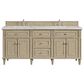James Martin Vanities Lorelai 72" Double Vanity in Whitewashed Oak with 3 cm Eternal Jasmine Pearl Quartz Top, , large