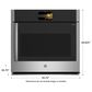 GE Profile 30" Single Wall Oven with Right-Hand Side-Swing Doors in Stainless Steel, , large