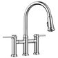 Blanco Empressa Pull-Down Bridge Faucet 1.5 GPM in Chrome, , large