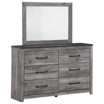 Ashley Bronyan 6-Drawer Dresser and Mirror in Dark Gray, , large