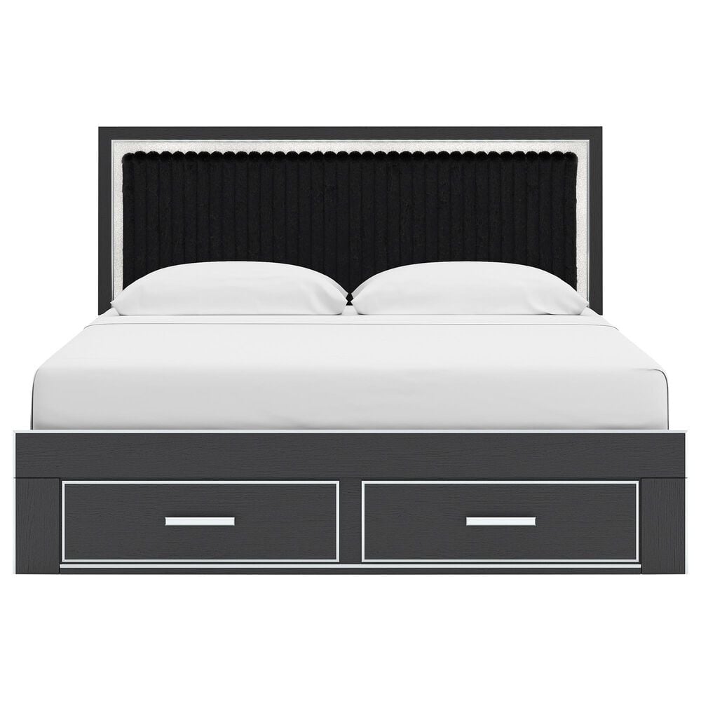 Ashley Zuraleus 5-Piece King Storage Bedroom Set in Matte Black, , large