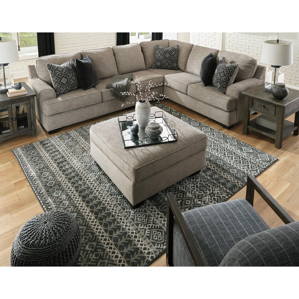 Signature Design by Ashley Bovarian Storage Ottoman in Stone, , large