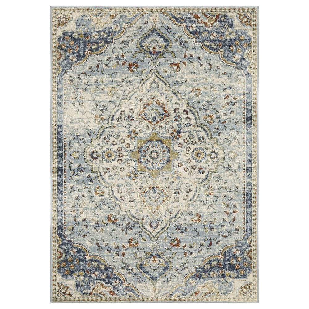Oriental Weavers Branson Bejeweled 1"10" x 7"3" Blue Runner, , large