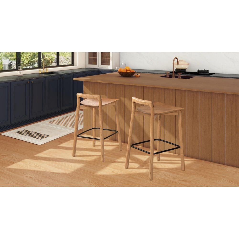 Jennifer Taylor Home Sven 26.5" Counter Stool in Natural Blonde and Black, , large