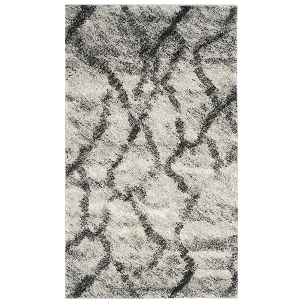 Safavieh Retro RET2144-7990 4" x 6" Light Grey and Black Area Rug, , large