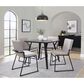 LumiSource Dutchess Side Chair with Silver Velvet Cushion in Black (Set of 2), , large
