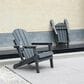 Hearth and Haven 34" Outdoor Folding Adirondack Chair with Cup Holder in Gray, , large