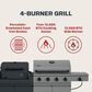 Tytus Anaheim and Emberwood 3-Piece Modular Duo with Charcoal Grill in Gunmetal Gray, , large
