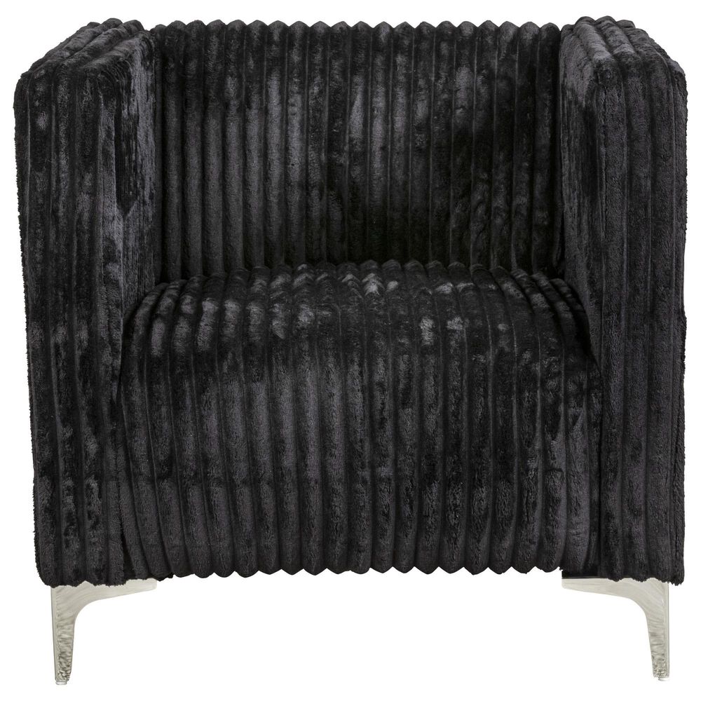 Titanic Furniture Austin Accent Chair in Black Velvet, , large