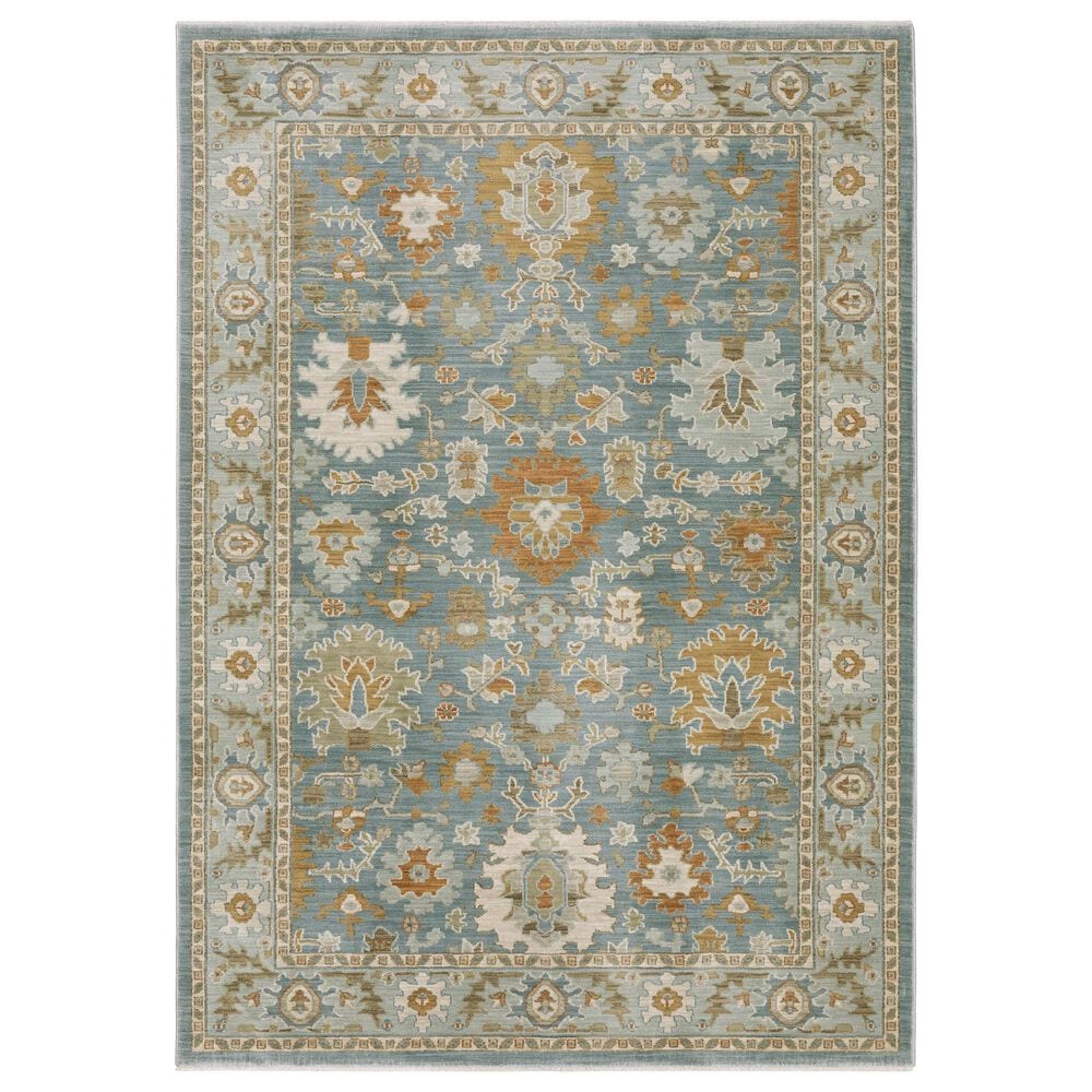 Oriental Weavers Maeve MAE02 Blue and Rust 2"3" x 7"6" Runner, , large