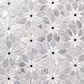 Soho Studio MJ Rain Flower Bardiglio Nouvelato, White Carrara and Black Jade Dot 12.4" x 14.13" Marble Mosaic Sheet, , large