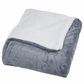 Timberlake Floral Etched Fleece Blanket with Sherpa, , large