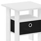 HOMLUX 1-Drawer End Table in White, , large