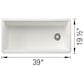 Blanco Inteos 39" Undermount Single Bowl Kitchen Sink in White, , large