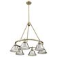 Golden Lighting Orwell 6-Light Chandelier with Pewter Shade in Aged Brass, , large