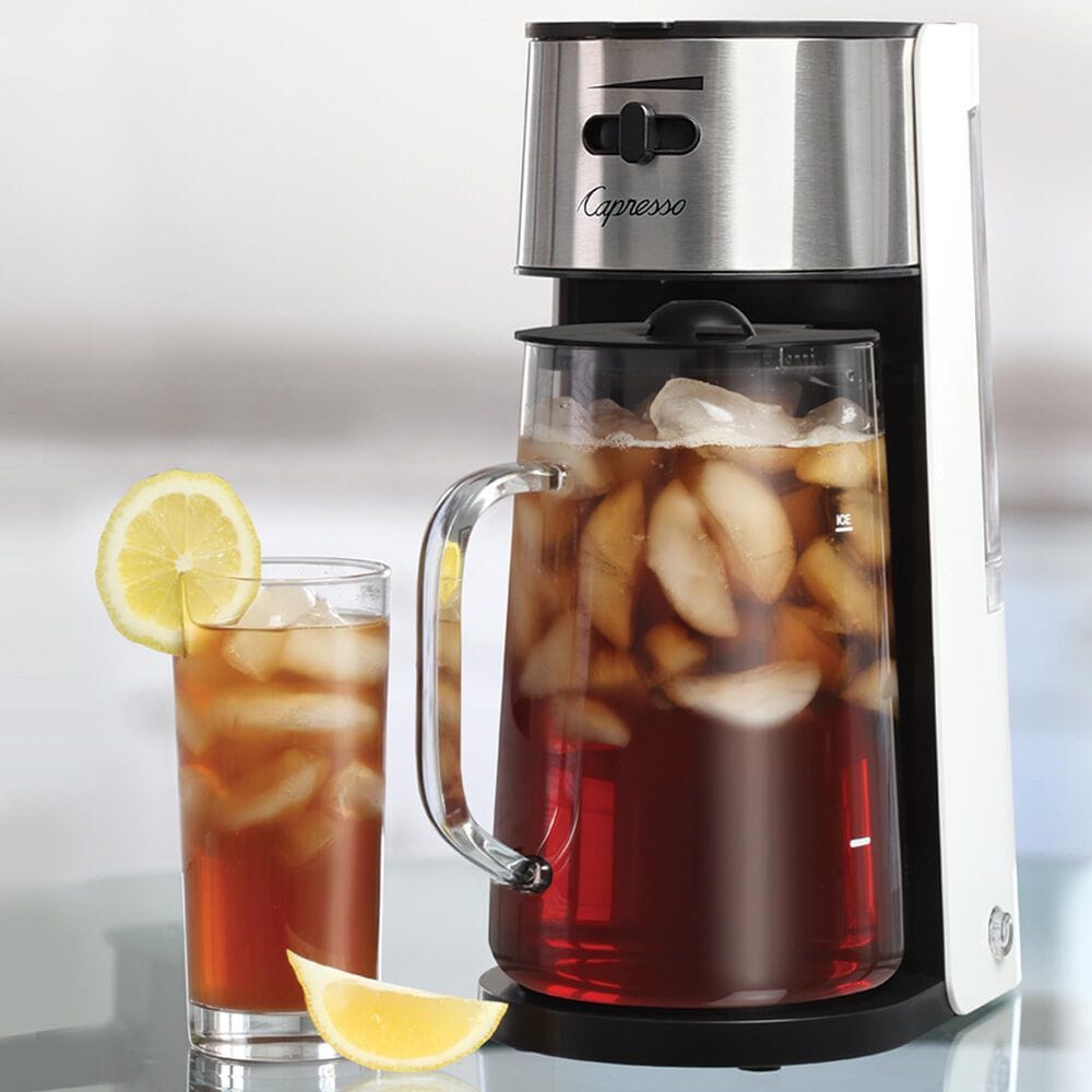 Jura 80 Oz Iced Tea Maker in Stainless Steel and White, , large