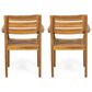 Hearth and Haven Stamford Patio Dining Chair in Teak (Set of 2), , large