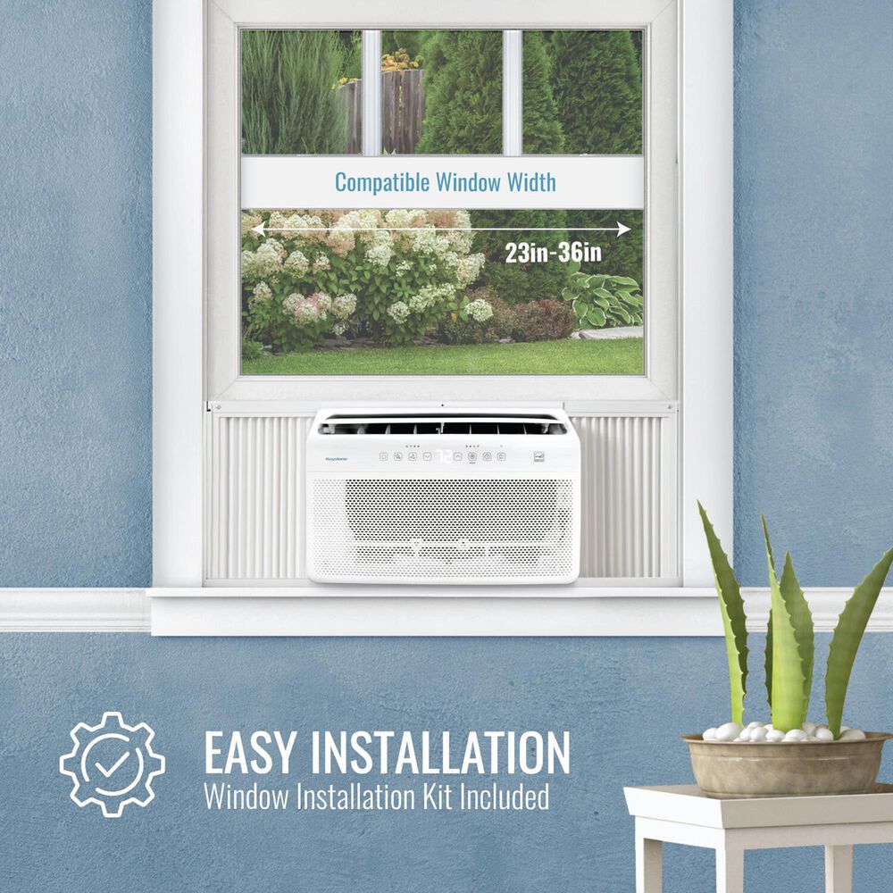 Keystone 10000 BTU Window Mounted Inverter Air Conditioner in White, , large