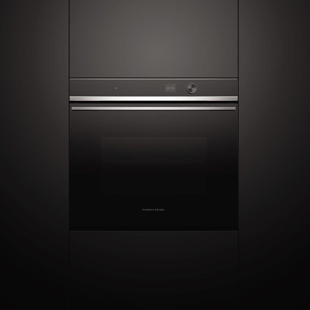 Fisher &amp; Paykel Series 7 30&quot; Contemporary Single Electric Wall Oven with 17 Functions in Stainless Steel and Black, , large