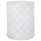 Hearth and Haven Outdoor Round End Table with Diamond Lattice Texture in Antique White, , large