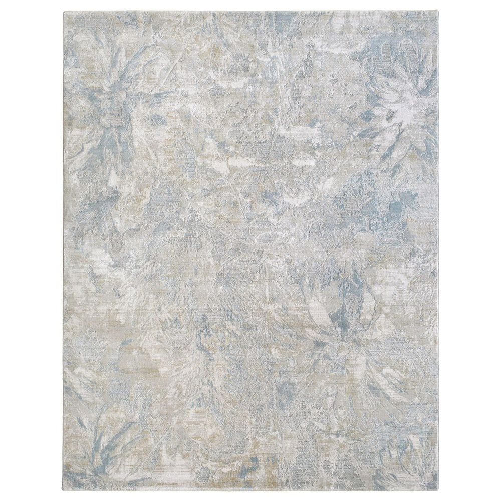 Surya Brunswick Light Gray, Cream, Charcoal, Mustard and Blue 2"7" x 7"3" Runner, , large