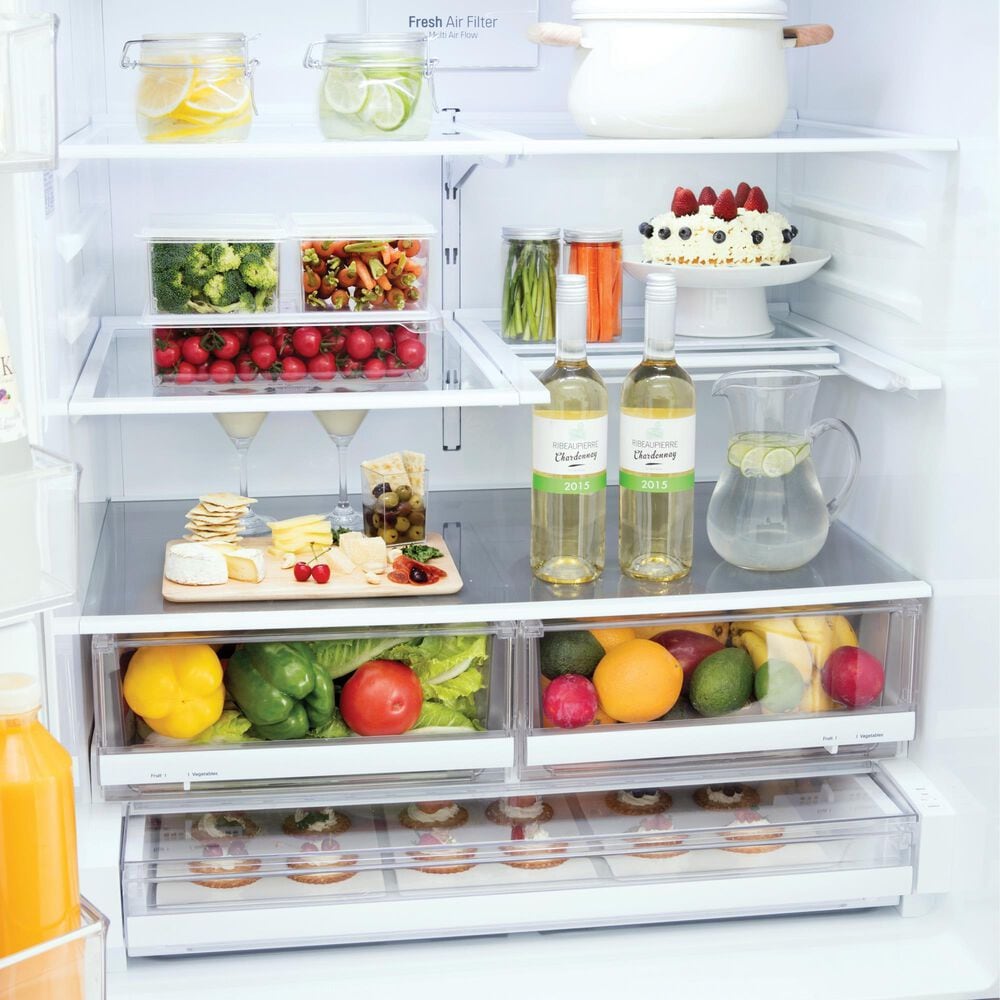 LG 28 Cu. Ft. Capacity 4-Door French Door Refrigerator in Stainless Steel, , large