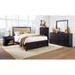 Tiddal Home Warrior 4-Piece King Panel Bedroom Set in Black, , large