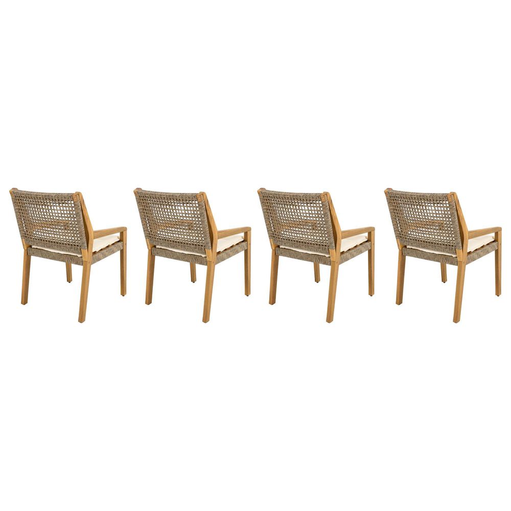 Hearth and Haven Outdoor Dining Chair in Cream (Set of 4), , large