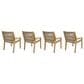 Hearth and Haven Outdoor Dining Chair in Cream (Set of 4), , large