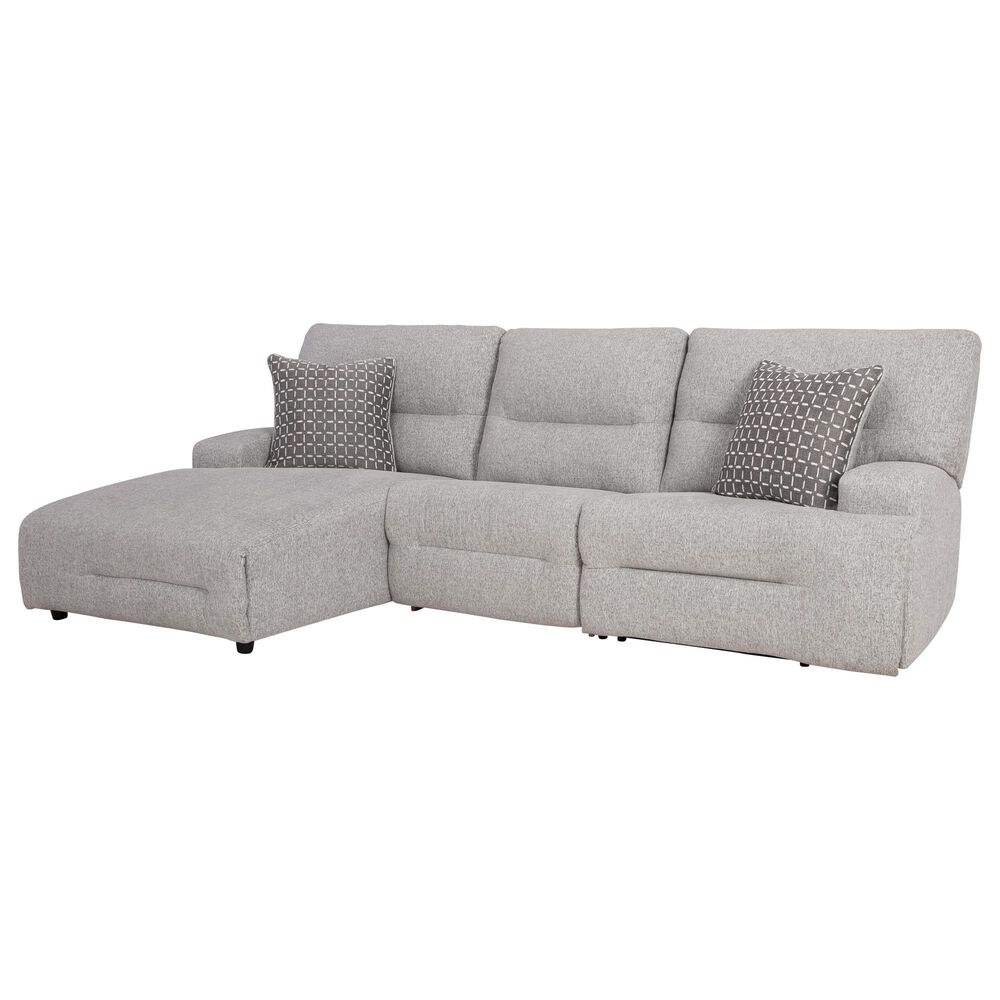 Ashley Acklen Place 3-Piece Power Left Facing Reclining Sectional with Chaise in Pewter, , large