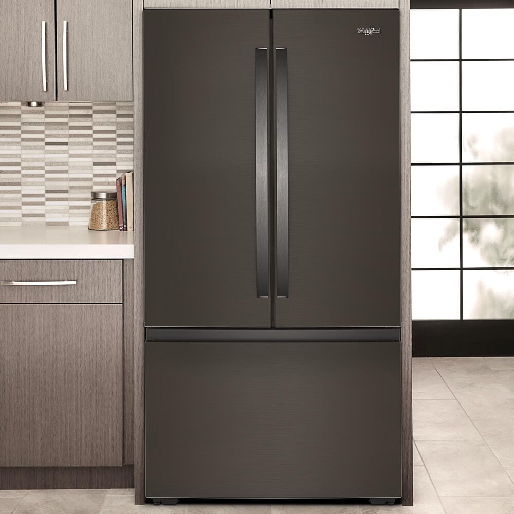 Whirlpool 24.3 Cu. Ft. Counter Depth 3-Door French Door Refrigerator in Black Stainless, , large