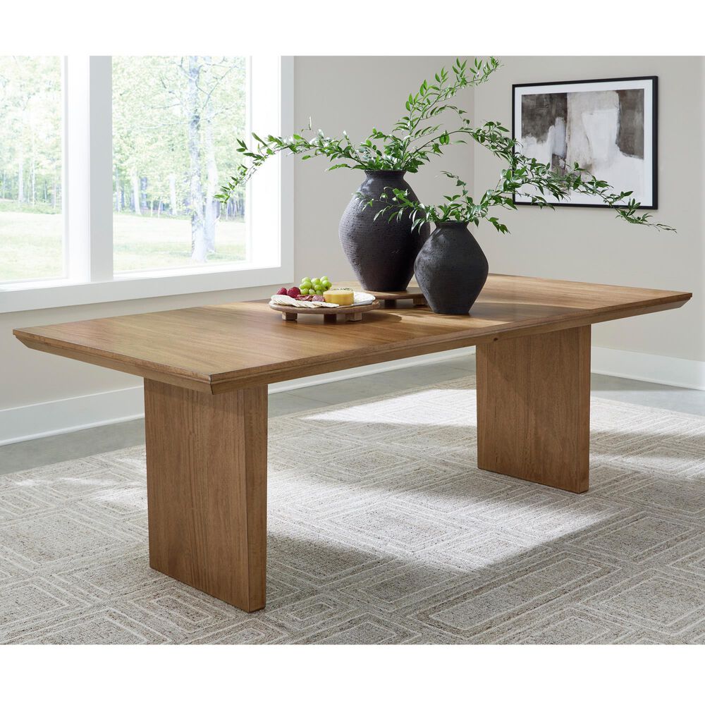 Millenium Sherbana Rectangular Dining Table in Light Brown - Table Only, , large