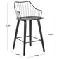 Lumisource Winston Counter Stool in Black and Black, , large
