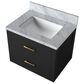 Lexora Home Castor 24" Single Bathroom Vanity in Black with White Acrylic Top and Rectangular Sink, , large