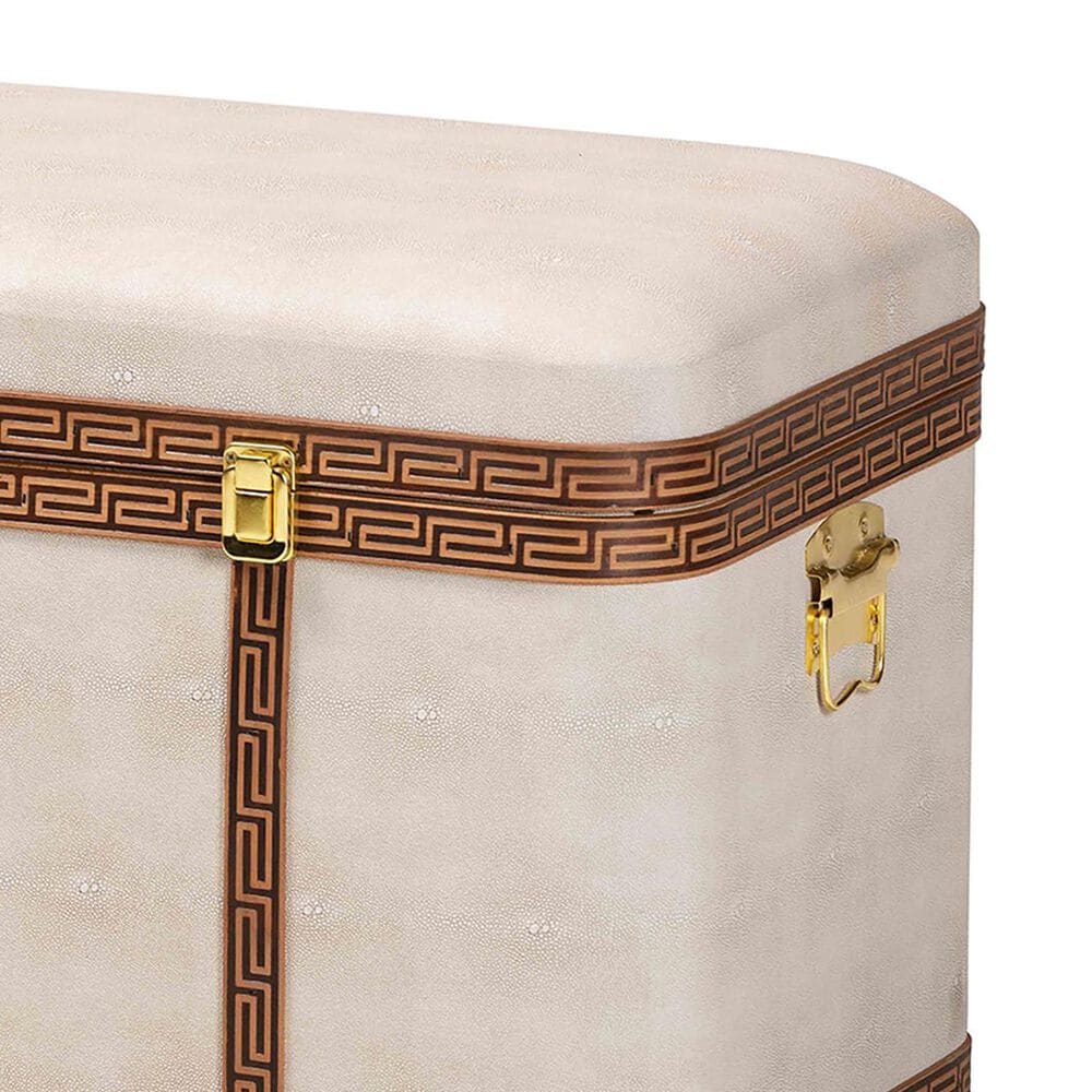 Baxton Studio Brenner Storage Trunk in Beige, , large